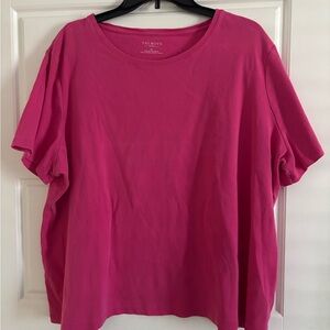 Talbots Women's Fuchsia Short Sleeve Tee